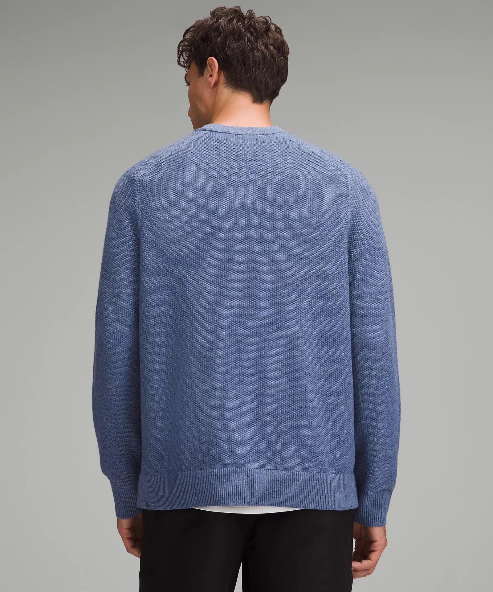 Textured Knit Crewneck Sweater