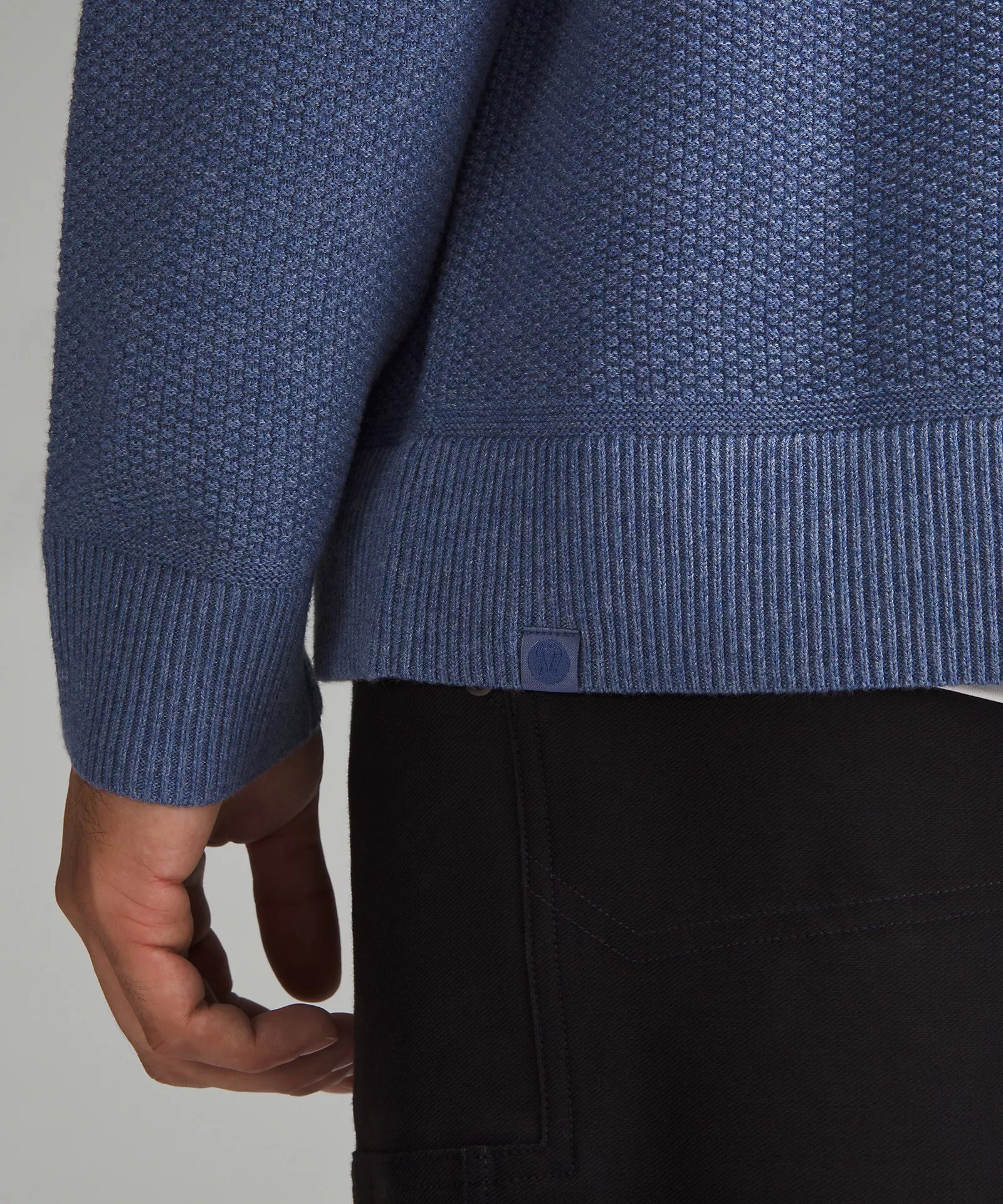 Textured Knit Crewneck Sweater