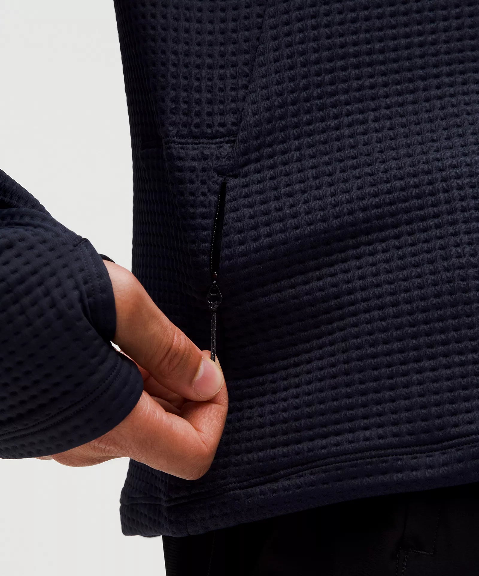 Waffle-Knit Half Zip