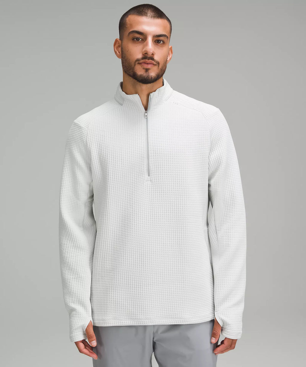 Waffle-Knit Half Zip