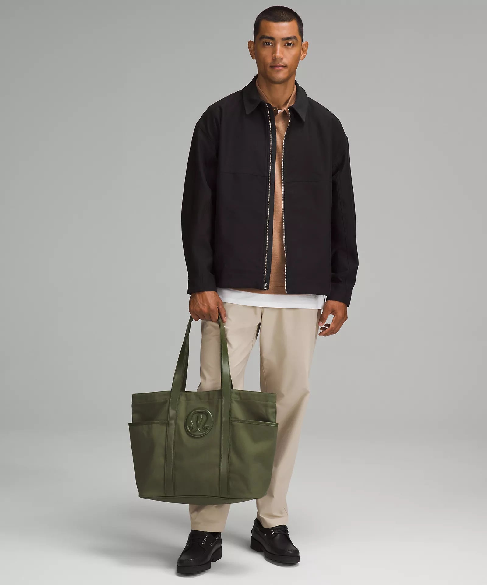 Daily Multi-Pocket Canvas Tote Bag Cactus Material 20L