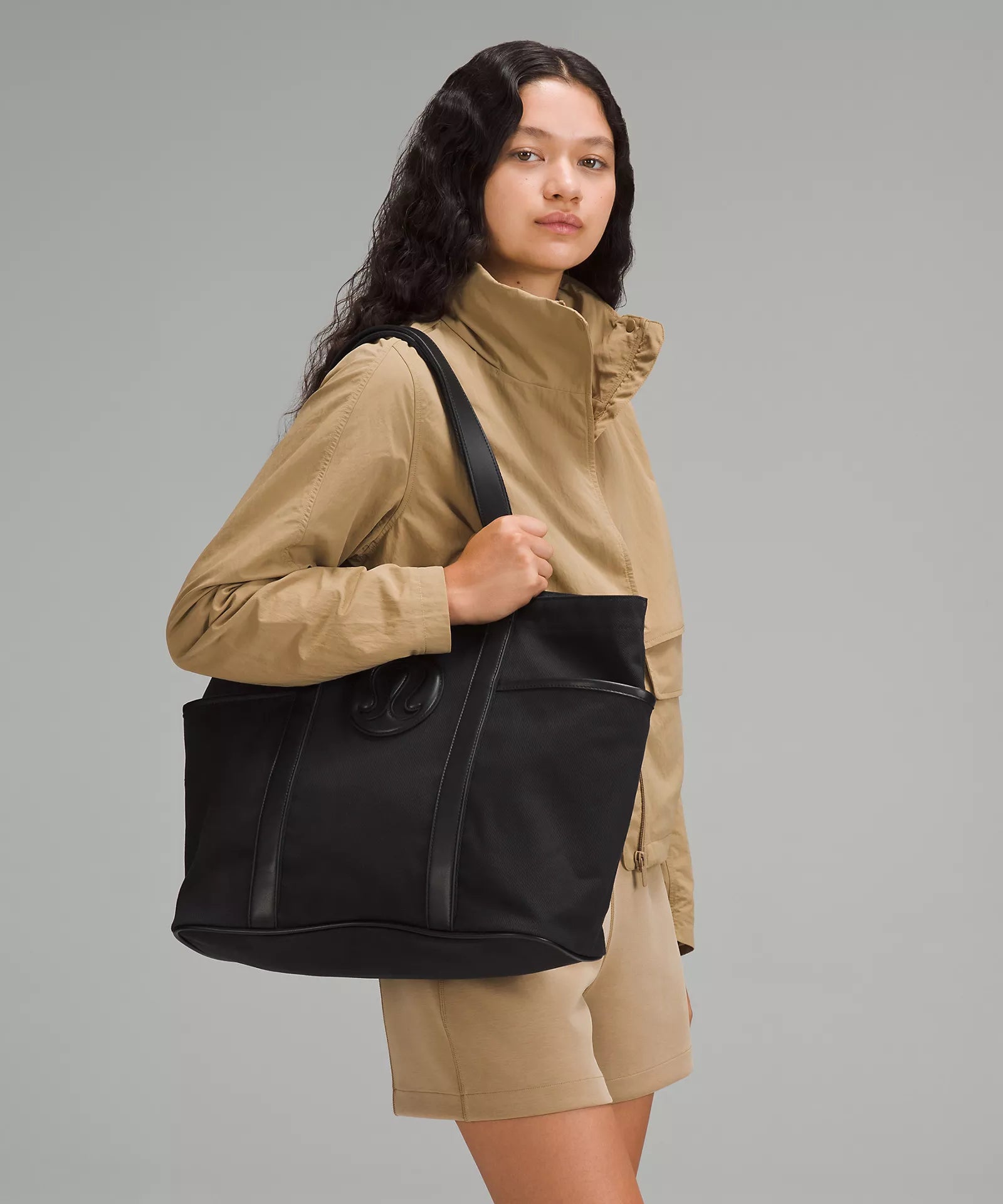 Daily Multi-Pocket Canvas Tote Bag Cactus Material 20L