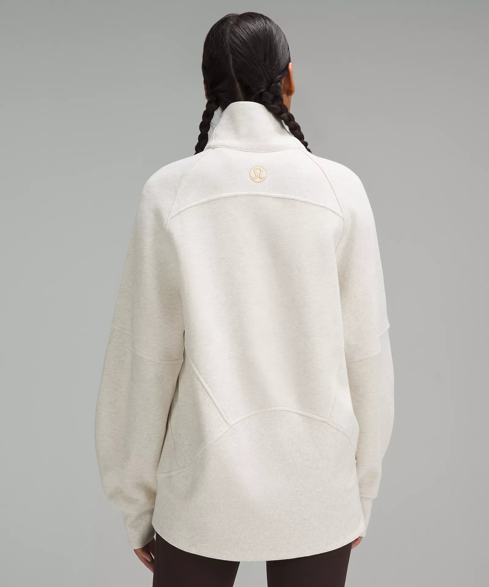 Scuba Oversized Funnel-Neck Half Zip Long