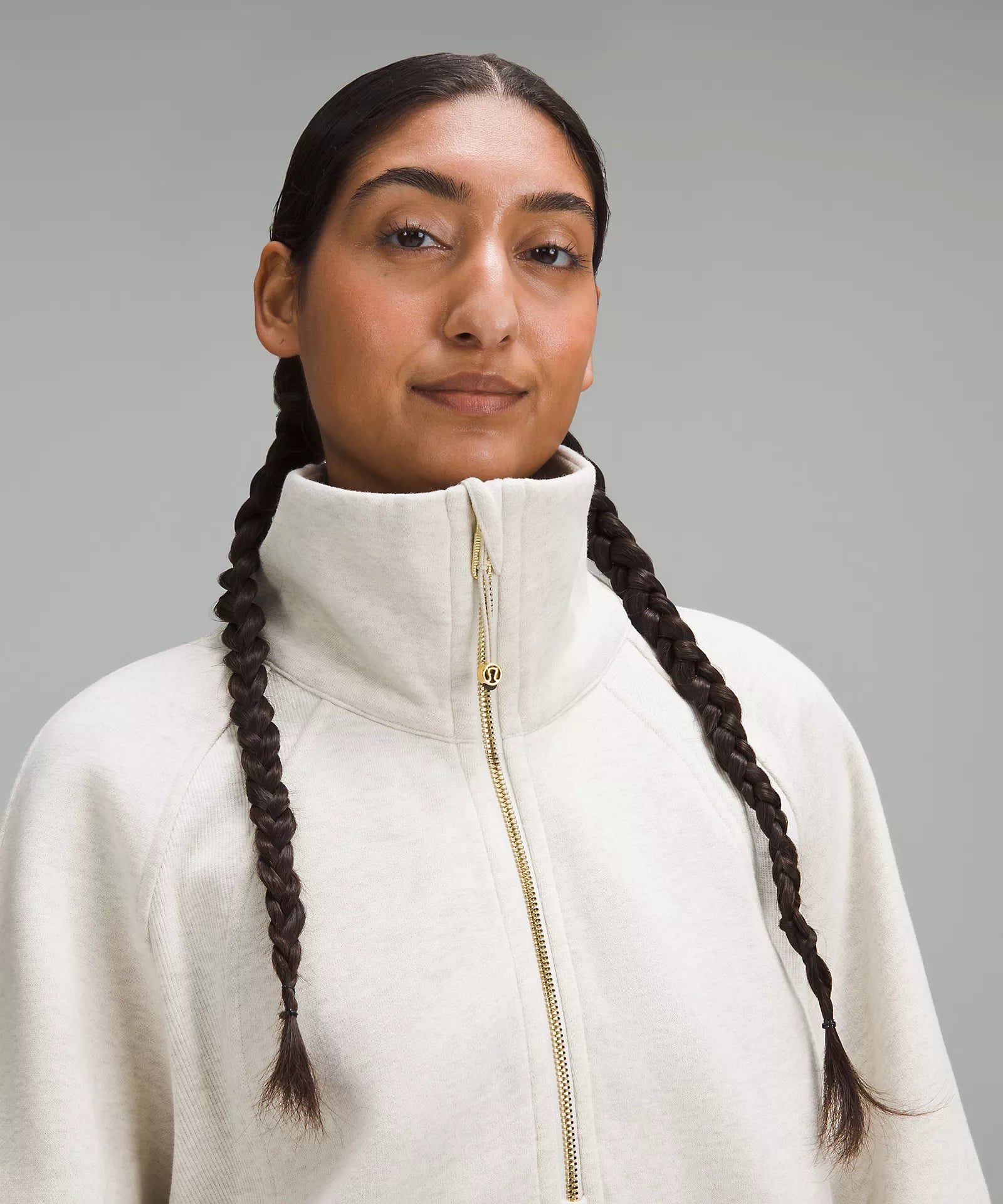 Scuba Oversized Funnel-Neck Half Zip Long