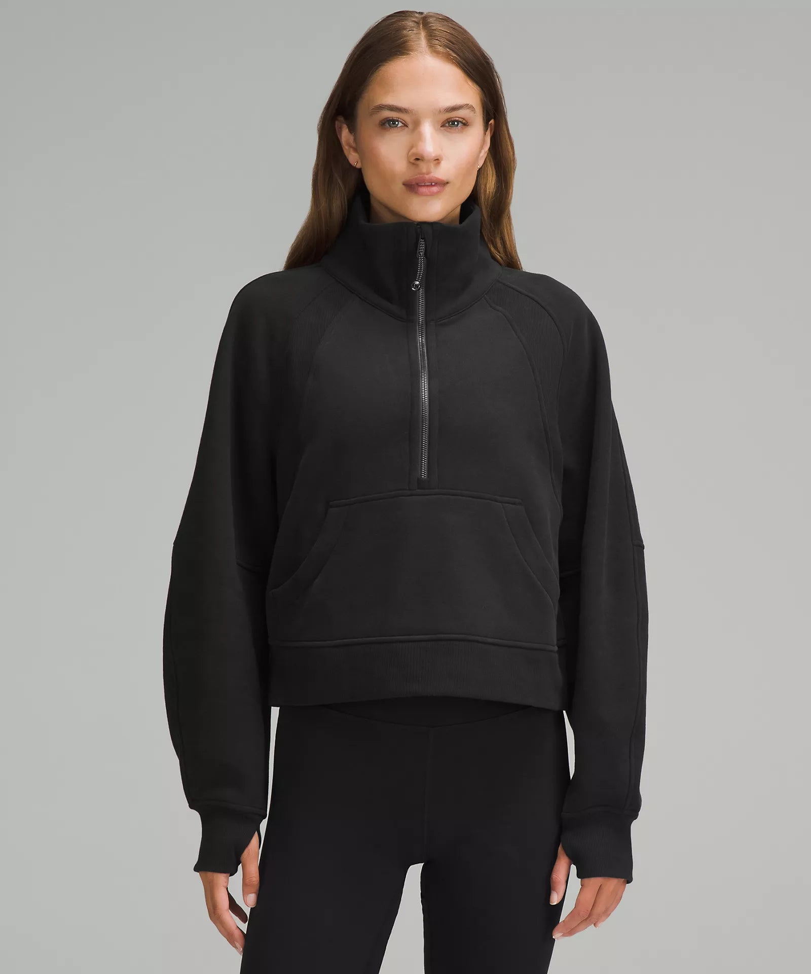 Scuba Oversized Funnel-Neck Half Zip