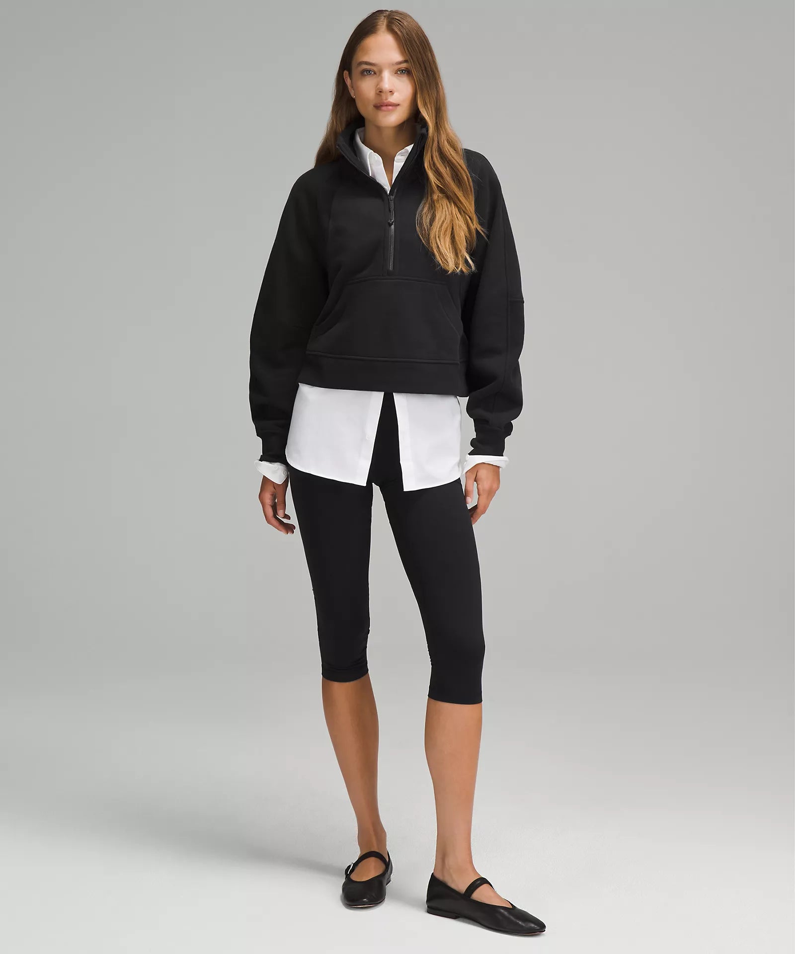 Scuba Oversized Funnel-Neck Half Zip